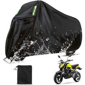 BIHEE BHIEE Telo Moto Impermeabile Universale 190T Resistente Telo Coprimoto da Esterno Interno per Scooter Vespa Motorino Motocicletta Motocross, 295 x 140 x 110 cm