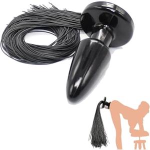 FJUJMLAN Plug anale erotico con coda di cavallo lunga Kinky Horse Coda di cavallo Sex Toys Giocattolo anale in silicone anale Butt Plug Cosplay erotico BDSM Giocattolo sessuale Seducente Plug