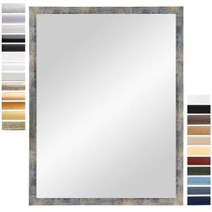 PrimeLuxe Specchio da parete 80 x 80 cm (dimensioni esterne), quadrato, colore e dimensioni a scelta, specchio per il bagno e il corridoio, con cornice in legno, prodotto in Germania