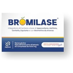 DIGI-PHARM Bromilase Bromelina Forte Drenante Potente Anticellulite con Enzimi Digestivi per Cellulite Gambe e Glutei e Drenaggio Liquidi con Centella Asiatica Equiseto Detox Made in Italy