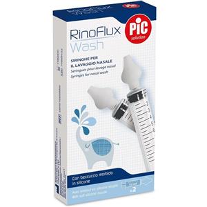 Pikdare RinoFlux Wash - Siringhe per Lavaggio Nasale con Beccuccio in Silicone Morbido, 2 Pezzi da 10 ml