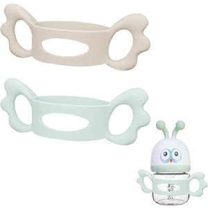 TUKNN Impugnatura per Biberon, Manico Per Biberon Silicone, Maniglia per Biberon in Silicone, Manici per Biberon a Collo Largo, Biberon in Silicone per Bambini, Facile Installazione Manici Per Biberon,2PCS