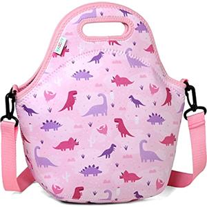 VASCHY Borsa Termica, Borse Frigo Piccola Borsa Pranzo con Tracolla Dinosauro Borse Porta Alimenti Bambini Borse da Picnic Bambino Scuola,Picnic
