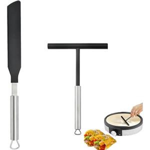 Wenyue Crepes Accessori Crepiera, Stendi Pasta Per Crepes, Spatola Per Crepe E Kit, Crepe Maker Spatola, Stendi Crepes 19 Cm, Per l'Uso Nelle Cucine Domestiche o Spatole Per Cucinare e Cuocere Alle Feste.