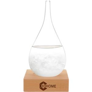 3DHOME Storm Glass Stazioni meteorologiche di Vetro Tempesta Meteo Goccia d'Acqua Previsione Previsione Creativa Stile Nordico Meteo Decorativo Vetro (small)