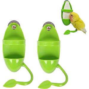 Bavooty Uccelli Mangiatoie per Pappagalli,Mangiatoia per Uccelli Contenitore,Mangiatoia per Uccelli,Mangiatoie per Pappagalli,Accessori per Gabbie, per Lalimentazione di Ossa di Coccole (2 Pezzi)