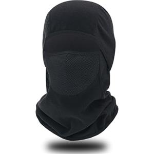UNNESTAR Balaclava - Maschera da sci per il freddo, invernale, viso completo, passamontagna, sci, snowboard, motociclismo, pesca sul ghiaccio, Nero , M