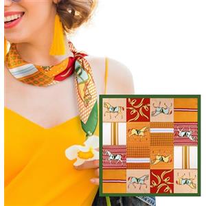 Wulcea Foulard Donna Bandana Sciarpa Bandane Capelli Fazzoletto da Collo 70x70cm Quadrata Multicolore Animalier Cavalli Leggero Elegante Regalo Mamma Regali per Lei
