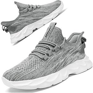 ZGPWZWL Scarpe Donna Sneakers Running Comode Tennis Fitness Palestra Sportive Confortevole Trekking Camminata Scarpe,Grigio,37 EU