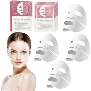 WAWJ Maschera Profonda Reale del bio-collagene, Maschera del Collagene, Pellicola D'inversione del Volume del Collagene Sbuccia la Maschera, Pellicole pure del Collagene (5 pcs)