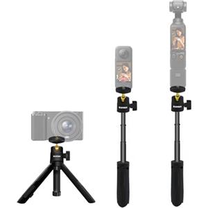 HAFOKO Desktop Macchina Fotografica Treppiede Estensibile Mini Bastone per Selfie Telefono Treppiede Vlog Viaggio con 360° Palla Compatibile per Gopro/DJI Osmo Pocket 3/Insta 360 X4/X3 Go3 3s/Webcam