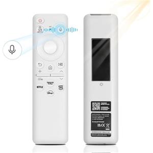 AYWHP BN59-01432A Telecomando Solar Voice per Samsung Smart TV, telecomando universale, sostituzione Bluetooth con ricarica USB-C, compatibile con modelli Samsung TV 2023 QLED - Bianco
