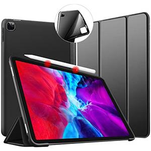 VAGHVEO Custodia per iPad Pro 11 Pollici M4 2024, iPad Pro 11 Pollici 5a Generazione Custodia Ultra Sottile Intelligente con Cover Posteriore in TPU Morbidoo, Funzione Sleep/Wake Automatica, Nero