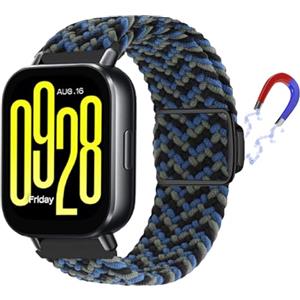 KoGiio 22mm Cinturino per Xiaomi Redmi Watch 5 Lite/Redmi Watch 5 Active/Xiaomi Watch S4 Sport/Watch 2/Watch S3/Huawei Watch GT 5/5 PRO, Nylon Cinturini di Ricambio con Fibbia Magnetica Fiori Blu