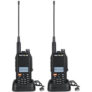 Retevis A61 Radioamatori, Radio GPS Dual Band, Walkie Talkie Impermeabili IP67, Banda 2m/70cm/FM/AM, Batteria 2200mAh, Sub PTT, Ricarica USB-C Ham Radio per Soccorso di Emergenza, Eventi Ham (2 Pezzi)