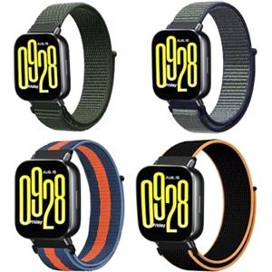 KoGiio 4 Pezzi 22mm Nylon Ricambio Cinturino per Xiaomi Redmi Watch 5 Lite/Redmi Watch 5 Active/Xiaomi Watch S4 Sport/Watch 2/Watch S3/Huawei Watch GT 5/5 PRO/4 46mm/CMF by Nothing Watch Pro 2