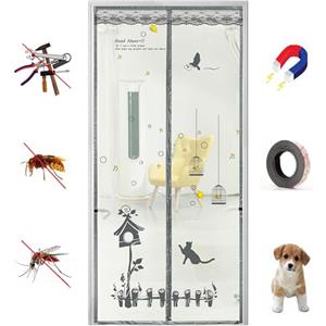Apanphy Porta del Balcone della Zanzariera Magnetica, Zanzariera Magnetica Rinforzata della Tenda della Mosca per la Zanzariera della Porta del Patio del Soggiorno, Senza Perforare