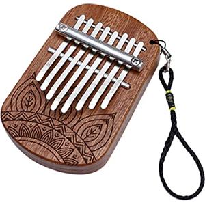 Liakai EIAOSI 8 Kalimba African Finger Thumb Piano Tastiera nel Legno di Mogano Strumento Un Percussione Musica per Principianti