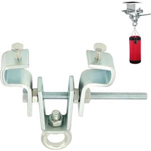 Docache Professional I-Profile Hook - Morsetto a Trave in Acciaio per Accessori per Sacchi da Boxe, Acciaio per impieghi gravosi, Regolabile da 63 mm a 220 mm Resiste a 204 kg di Forza di gravità