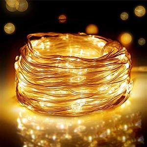 EXTRASTAR 2 set Luci Della Stringa Della Palla Luci Batteria Alimentato, 10M 100 LED Stringa luci LED Impermeabile catena luminosa esterno, Decorative Interno lucine led decorative (bianco caldo)