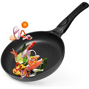 Gotoll Padella Antiaderente 24cm,Padella in Alluminio Fondo a Induzione,Manico Staccabile