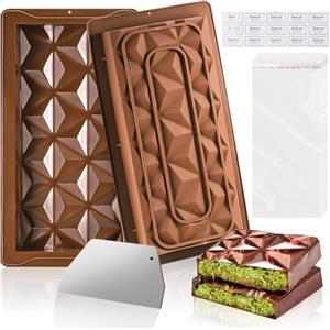 XHYASD 2 stampi per cioccolatini in silicone per cioccolato Dubai, forma profonda per cioccolato, stampo per cioccolato fai da te