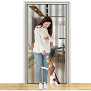 Voarge Zanzariera magnetica per porta, 95 x 210 cm, ideale per la porta del balcone, della cantina e della terrazza, montaggio semplice con adesivo senza forature, non accorciabile (110 x 210)