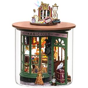 TOPBSFARNY Kit per casa delle bambole in miniatura stereoscopica 3D, giocattolo fai da te, modellino di mobili in legno per San Valentino, regali creativi (The Magic Shop)