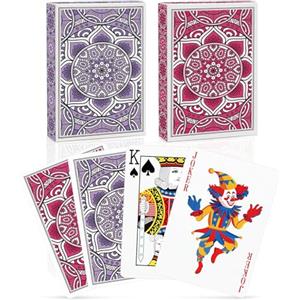 Aomaic 2 Mazzi Carte da Gioco Carte Poker Set Professionali Giochi di Carte Playing Cards Poker Cards per Riunione di Famiglia Riunione di Amici