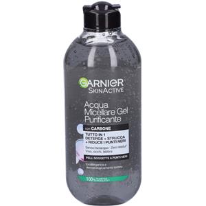 Garnier SkinActive Acqua Micellare Gel Purificante con Carbone 400ml - Deterge, Opacizza e Riduce Punti Neri