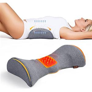 Cozyhealth Cuscino di supporto lombare per dormire, cuscino riscaldato per la parte bassa della schiena con riscaldamento in grafene per alleviare il dolore lombare, in memory foam, per letto e sedia