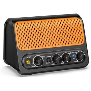 LEKATO Mini Amplificatore per Chitarra,LEKATO 10W Amplificatore per Chitarra Elettrica Portatile con Canale Clean & Overdrive, Riverbero, e Connettività Bluetooth