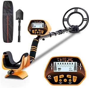 SUNPOW Metal Detector Metal Detector Professionali con Display LCD con Luce Regolabile, Funzione precisa e modalità Disc, Bobina di Ricerca Impermeabile da 25,4 cm