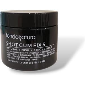 Fondonatura Short Gum Fix 5 - Gel capelli ultra resistente fissaggio estremo 150 ml - gel per capelli tenuta estrema