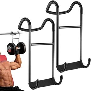 QSLKI 2PCS Supporto Per Manubri, Capacità Di Carico 102kg, Ganci Per Bilancieri, Manubri Resistenti Per Presse Su Panca Con, Sollevamento Pesi Fitness, Ganci, Allenamento Della Forza, Manubrio