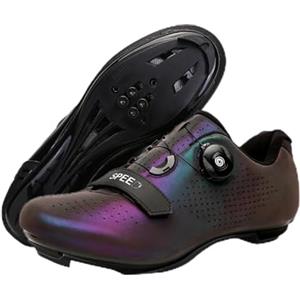 FANSU Scarpe da Ciclismo Uomo Strada Mountain Unisex Scarpe da Bike per Bici, Lacci Rotanti Scarpe MTB SPD Scarpe Mountain Bike Compatibili SPD & SPD-SL con Linguette di Blocco Look 36-47 EU