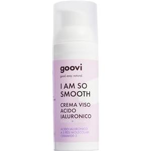 Goovi, I am So Smooth, Crema Viso con Acido Ialuronico Idratante e Levigante, Riduce l'Aspetto delle Rughe, Formula Naturale con Estratto di Melograno per una Pelle più Compatta e Tonica, Vegan, 50 ml