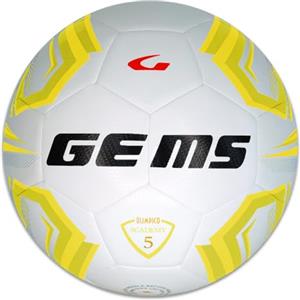 GEMS UN07-0307 Olimpico Academy Pallone da Calcio, Calcetto, Calciotto, Futsal, Bianco/Giallo Taglia 5