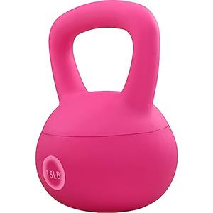 Fitvids Signature Fitness Kettlebell morbidi - Pesi riempiti di sabbia di mare e ferro per donne e uomini - Kettlebell in morbido vinile codificato a colori, 6,8 kg