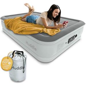 Huddle Lussuoso letto King Size Huddle con tecnologia brevettata SlumberGuard™ Premium a doppia pompa | Materasso gonfiabile con pompa incorporata | Comodo letto gonfiabile | Singolo, Matrimoniale, King