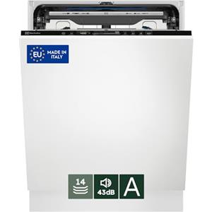 Electrolux SatelliteClean 600 Lavastoviglie Integrata Totale EES68615L, Tecnologia AirDry e AutoSense, 14 Coperti, 60 cm, QuickSelect, Mulinello Satellitare, Beam on Floor, Aqualock, Classe A