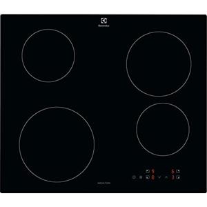 Electrolux Serie 300 Piano Cottura a Induzione da Incasso EIB60424CK, 4 Fuochi Rapidi, Comandi SliderTouch, Sicuro e Facile da Pulire, 60 cm, 590×520 mm, Nero, Design Moderno