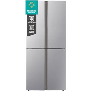 Hisense MQ79426SE Frigorifero Americano Quattro Porte, Grande capacità 427 litri, Finitura Argento, Total No Frost, Classe E, Illuminazione LED, Sistema Multi Air Flow, Holiday mode
