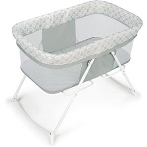 Ingenuity Snooze & Stow Culla portatile pieghevole a dondolo - Sheppy - Età 0+ mesi