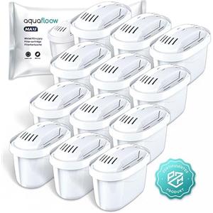 Aquafloow Set 12 Cartucce Filtranti Acqua | Compatibili con Brita Maxtra+, Maxtra Pro, Caraffe Marella, Style, Elemaris | Riduce Cloro, Calcare, Metalli Pesanti