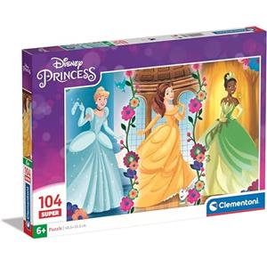 Clementoni - 25772 - Supercolor Puzzle - Disney Princess - 104 Pezzi - Puzzle Bambini 6 Anni, Puzzle Cartoni Animati, Made In Italy