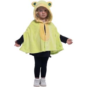 Rubie's Rubies Costume Mantello Super Rana per bambine e bambini, Mantello con cappuccio di rana, ufficiale carnevale, compleanno, feste, Halloween, Natale