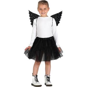 Ciao- Kit Travestimento Angelo Nero (Ali, Gonna Tulle), Colore, 31586
