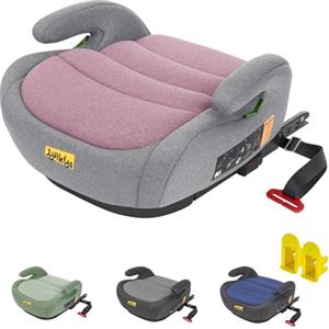 Jovikids Rialzo Auto per Bambini ISOFIX 125-150cm ECE R129, Alzatina Auto Bimbi 15-36 kg, Seggiolino Auto Gruppo 2-3 da 6 a 12 Anni - Rosa