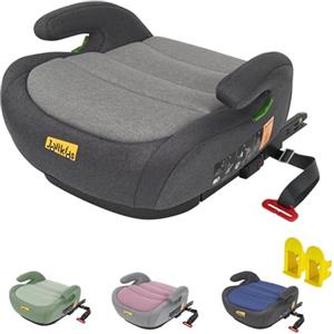 Jovikids Rialzo Auto per Bambini ISOFIX 125-150cm ECE R129, Alzatina Auto Bimbi 15-36 kg, Seggiolino Auto Gruppo 2-3 da 6 a 12 Anni - Nero